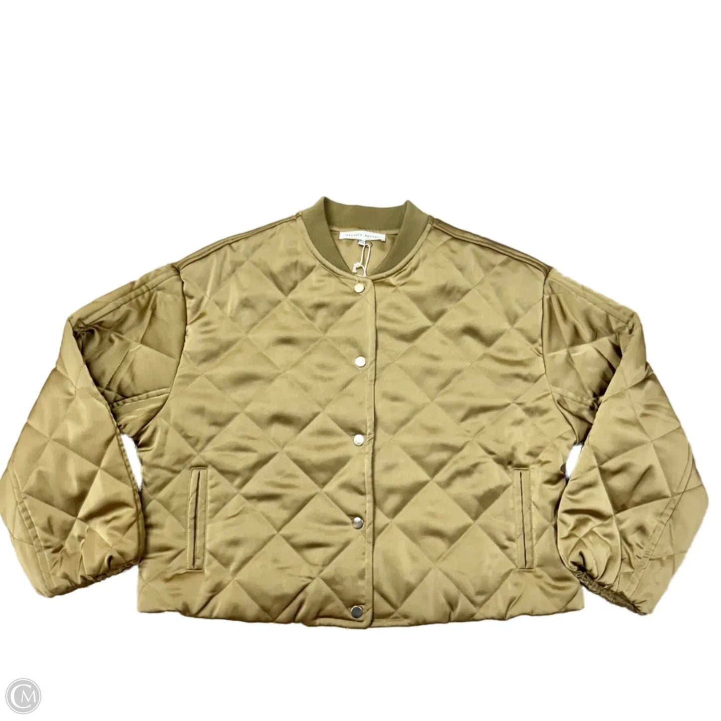Jacket Puffer & Quilted By Melissa Nepton In Gold, Size: Xl