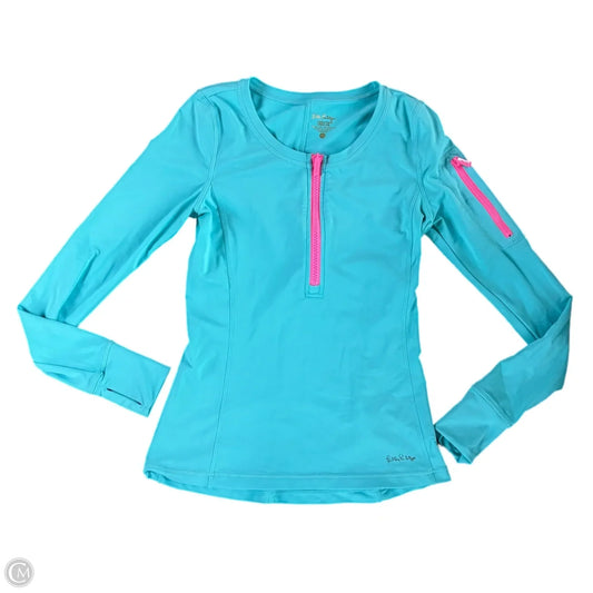 Top Long Sleeve Designer By Lilly Pulitzer In Teal, Size: Xs
