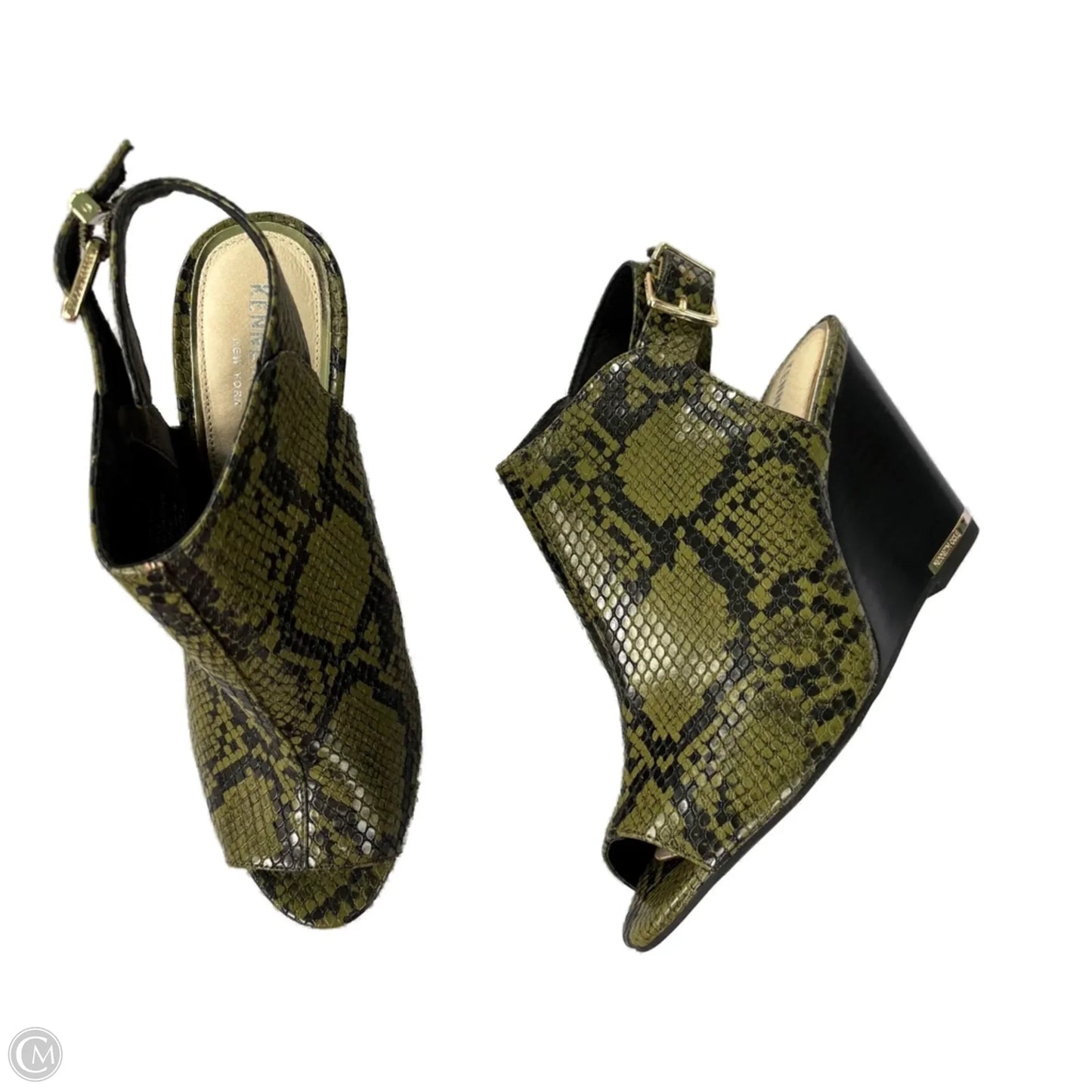 Sandals Heels Wedge By Kenneth Cole In Animal Print, Size: 6.5