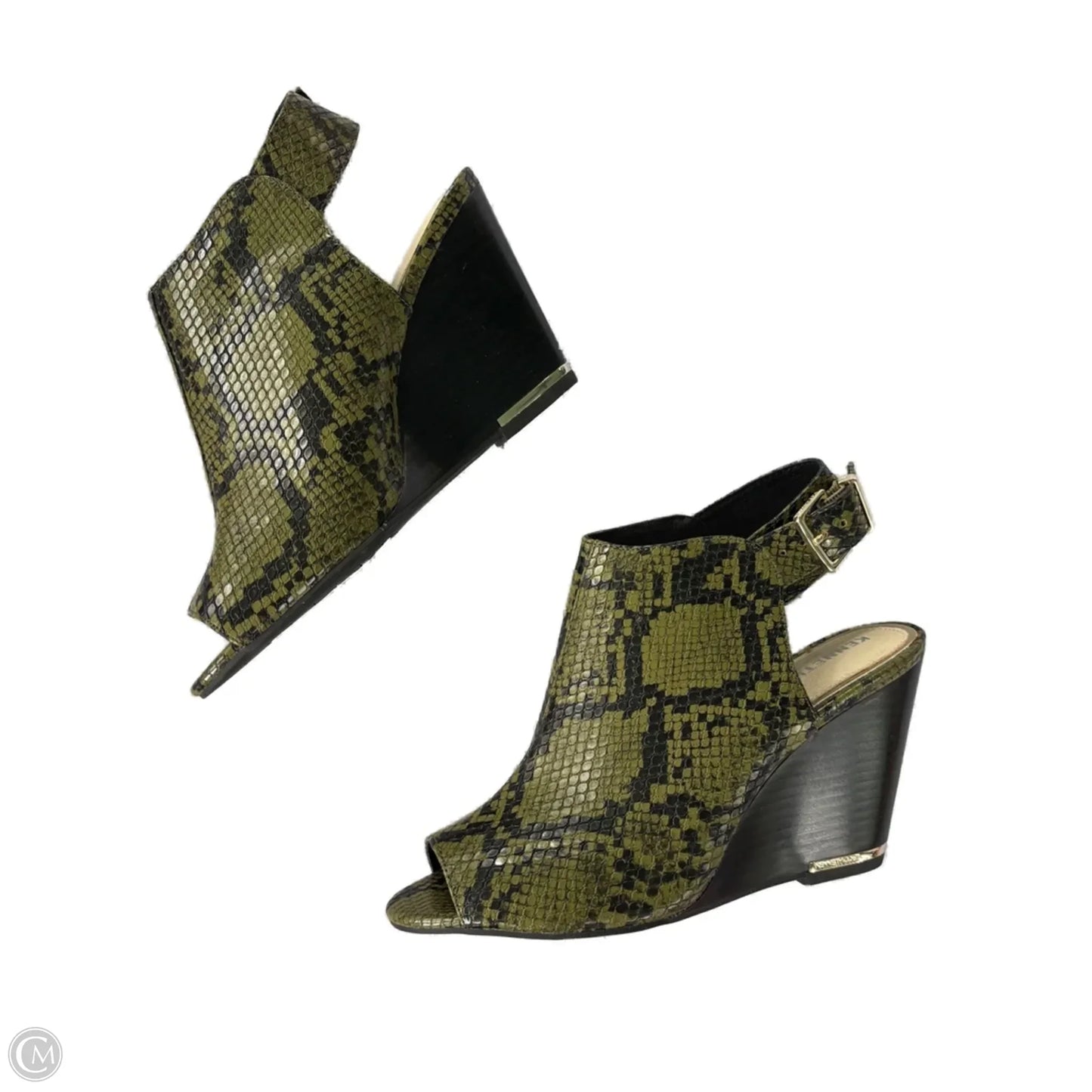 Sandals Heels Wedge By Kenneth Cole In Animal Print, Size: 6.5