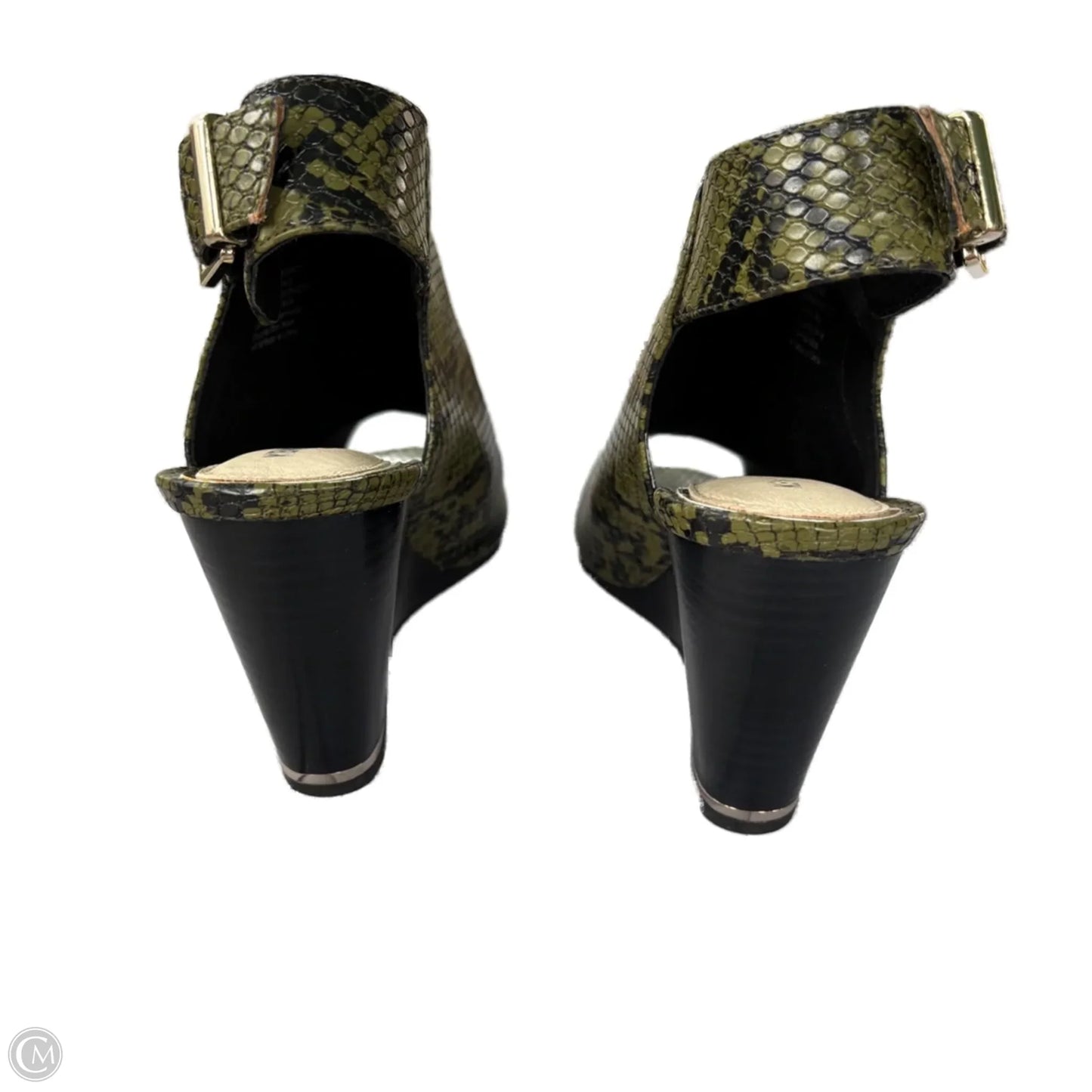 Sandals Heels Wedge By Kenneth Cole In Animal Print, Size: 6.5