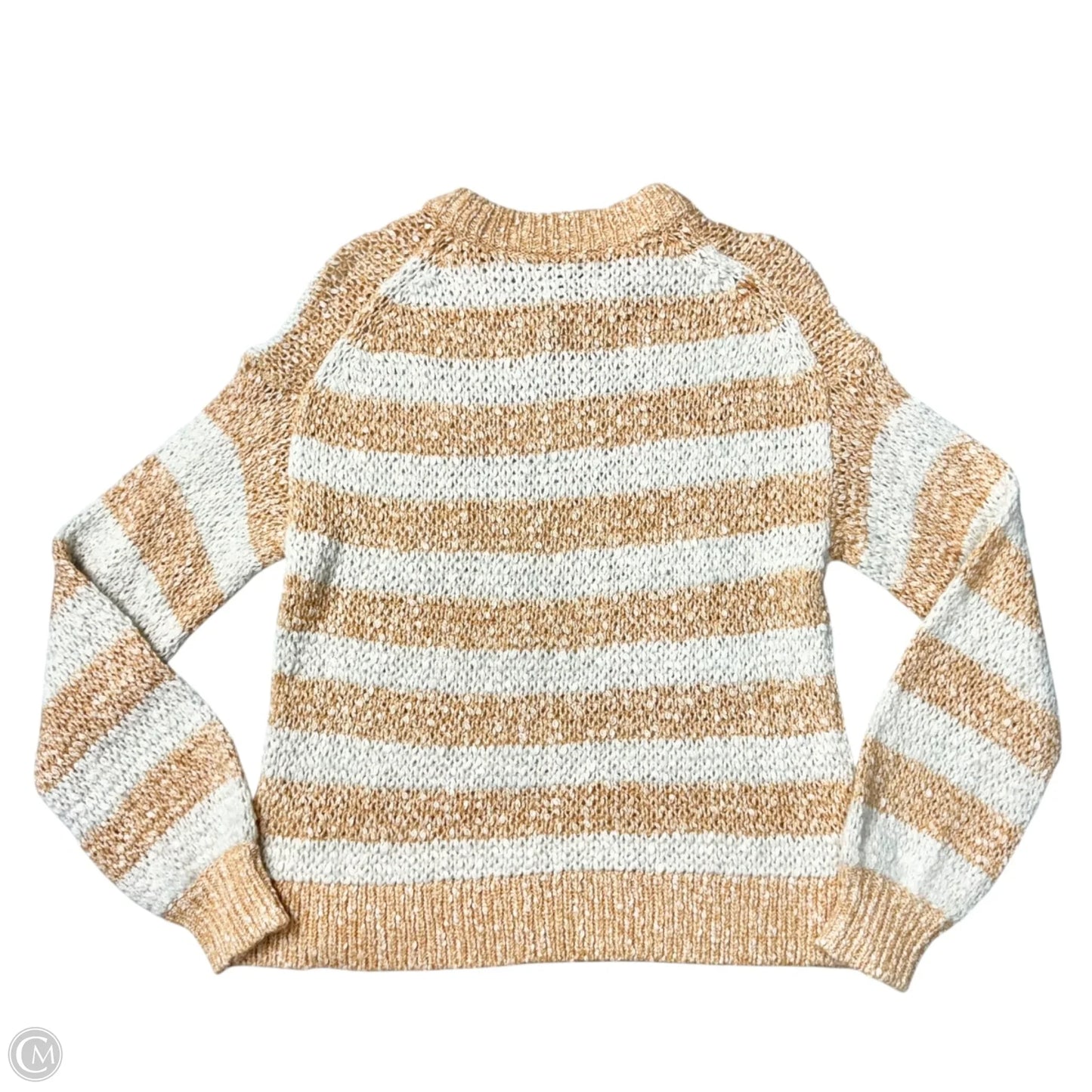 Sweater By Madewell In Orange & White, Size: S
