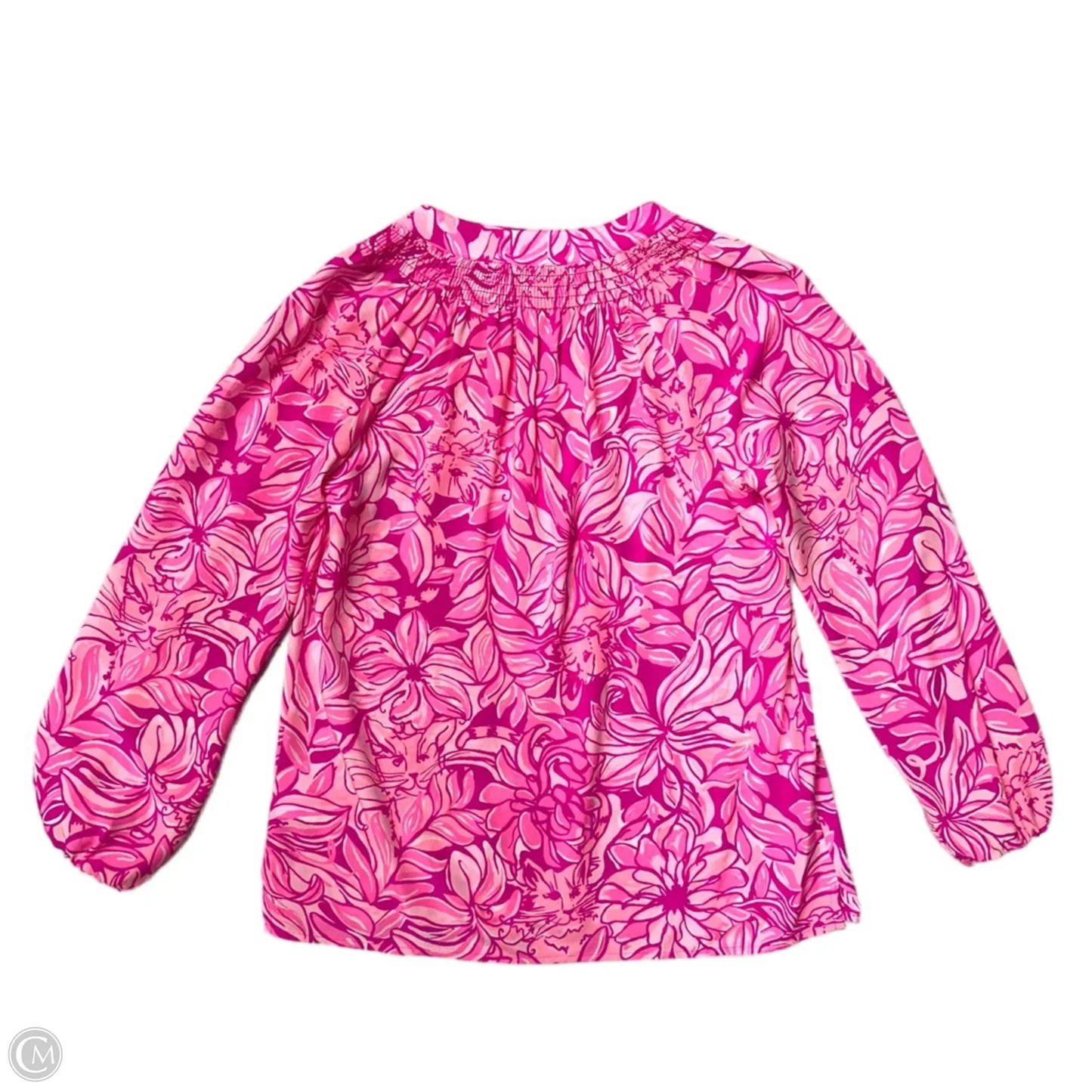 Top Long Sleeve Designer By Lilly Pulitzer In Pink & Purple, Size: Xs