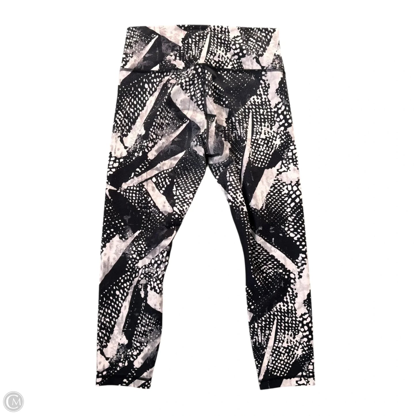 Athletic Leggings By Lululemon In Black & Grey, Size: L