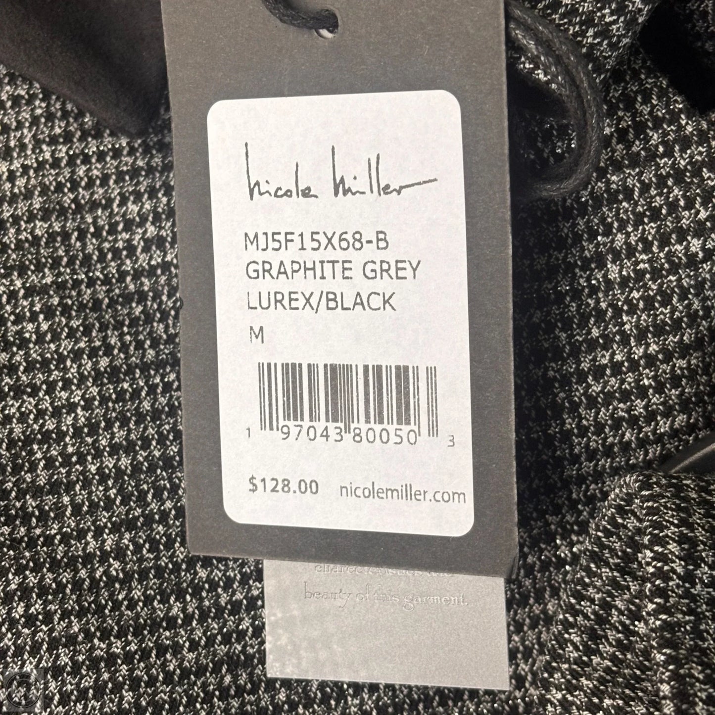 Jacket Other By Nicole Miller In Black & Grey, Size: M