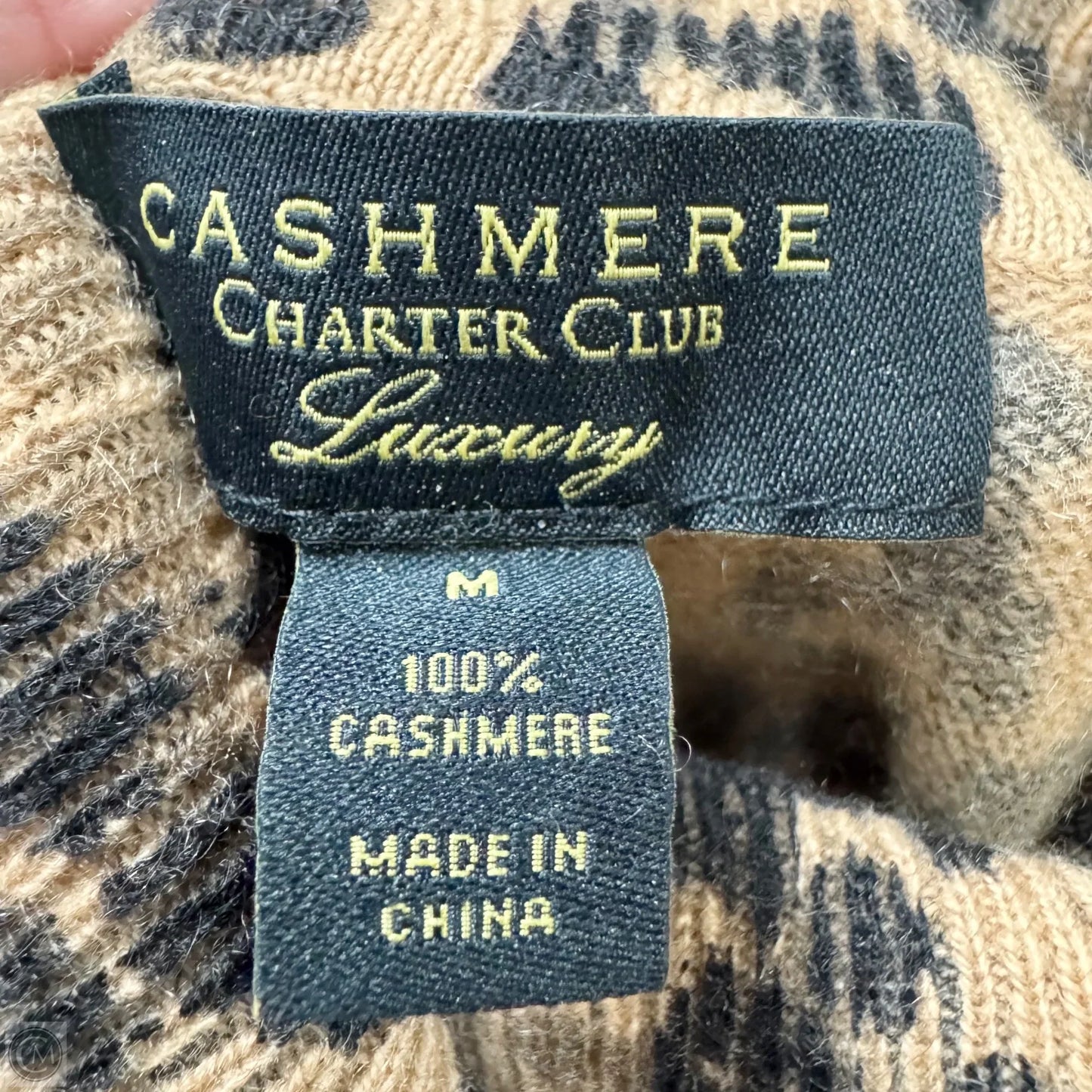 Sweater Cashmere By Charter Club In Leopard Print, Size: M