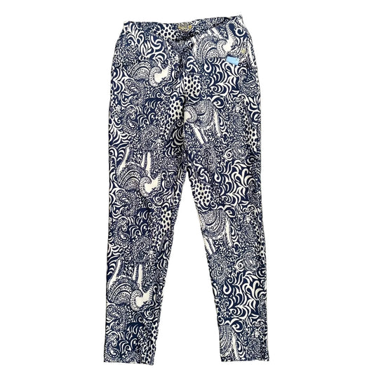 Pants Designer By Lilly Pulitzer In Blue & White, Size: 4