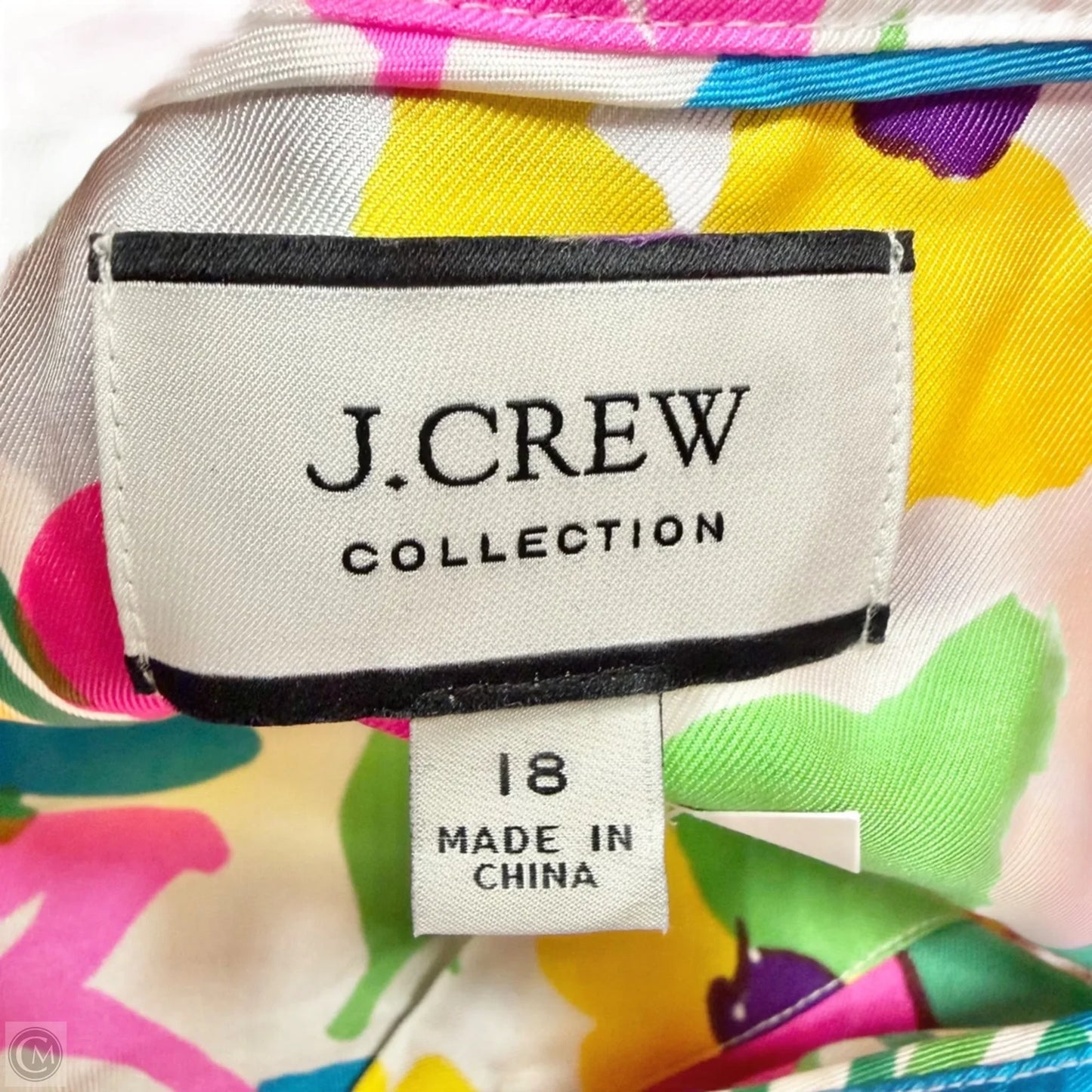 Top Long Sleeve By J. Crew In Floral Print, Size: 1x