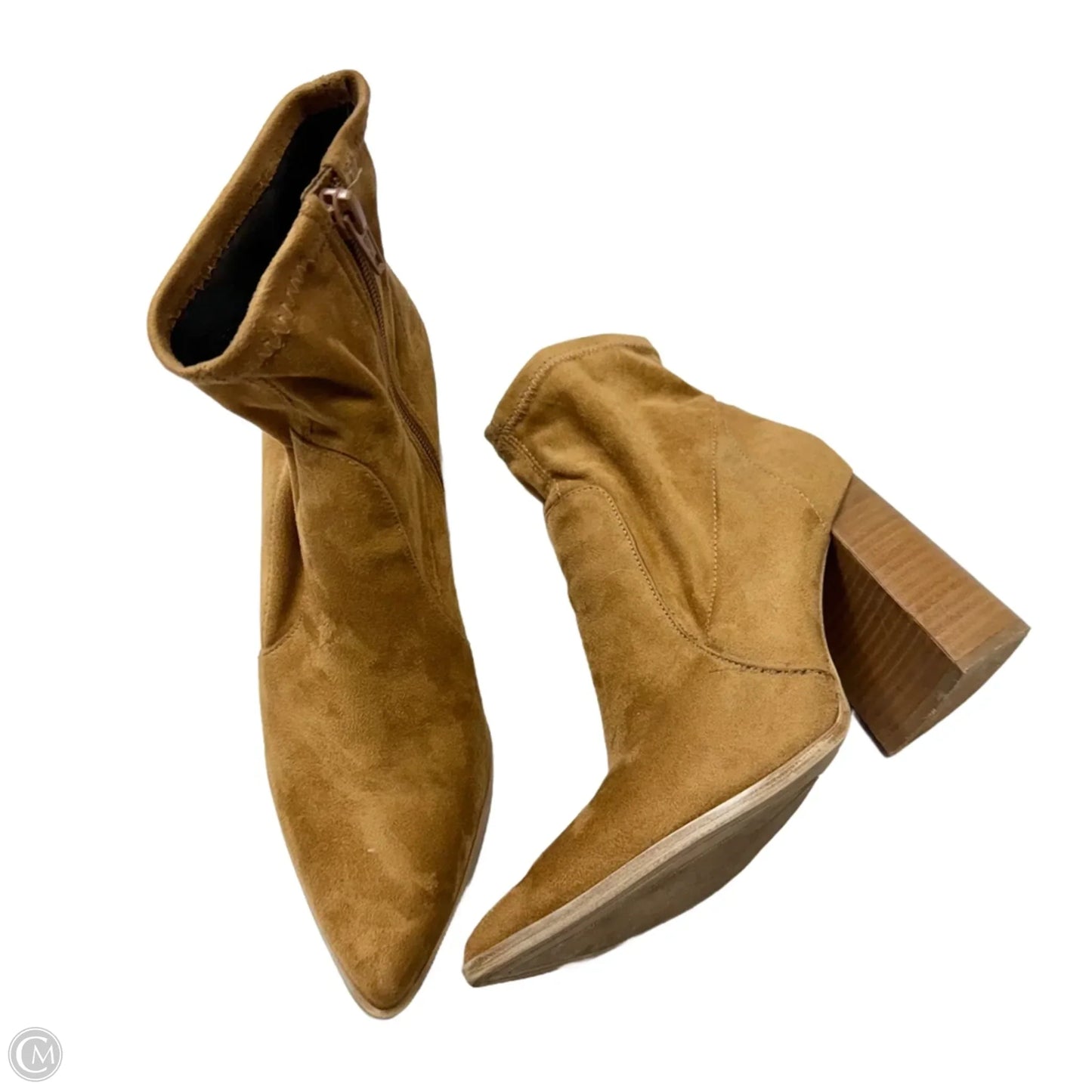 Boots Ankle Heels By Steve Madden In Brown, Size: 9