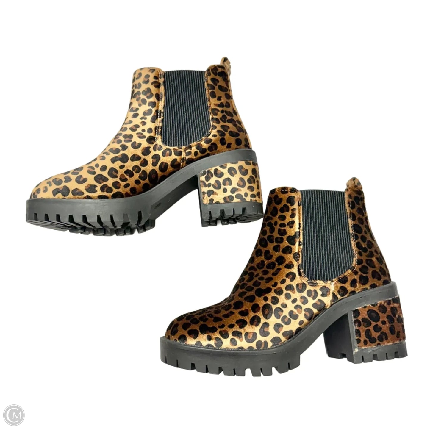 Boots Ankle Heels By Seven 7 In Leopard Print, Size: 6