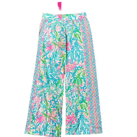 Pants Designer By Lilly Pulitzer In Blue & Pink, Size: M