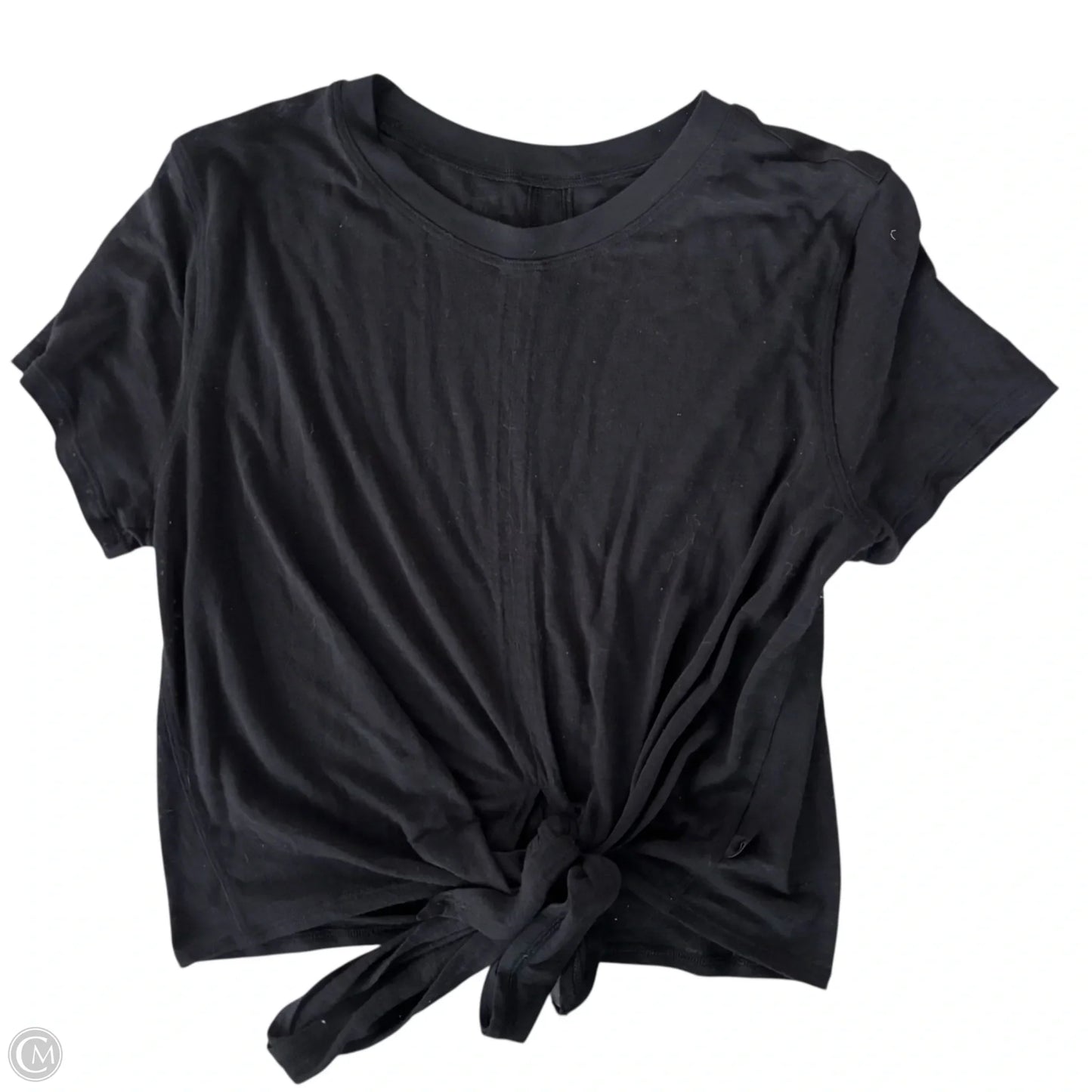 Athletic Top Short Sleeve By Lululemon In Black, Size: S