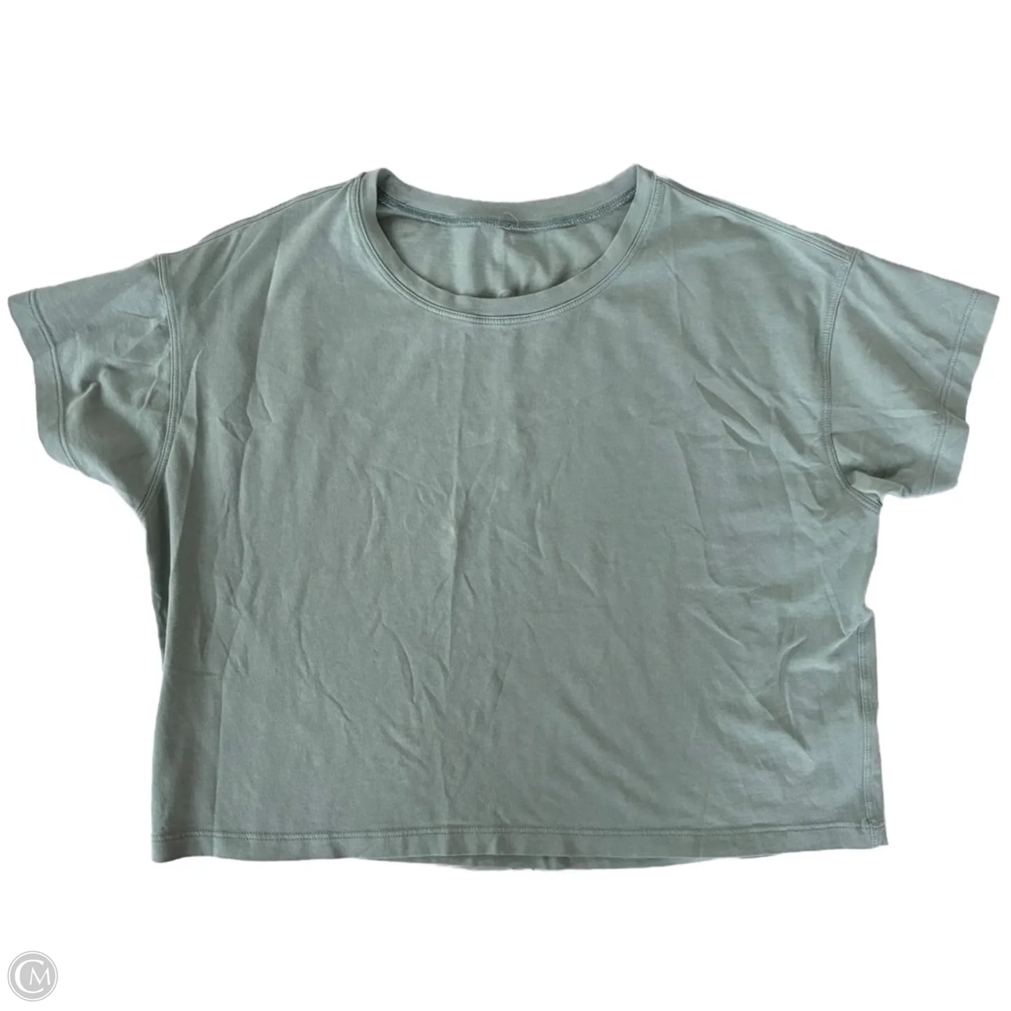 Athletic Top Short Sleeve By Lululemon In Green, Size: M