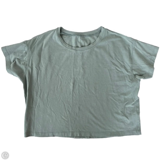 Athletic Top Short Sleeve By Lululemon In Green, Size: M