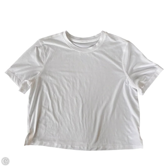 Athletic Top Short Sleeve By Lululemon In White, Size: M