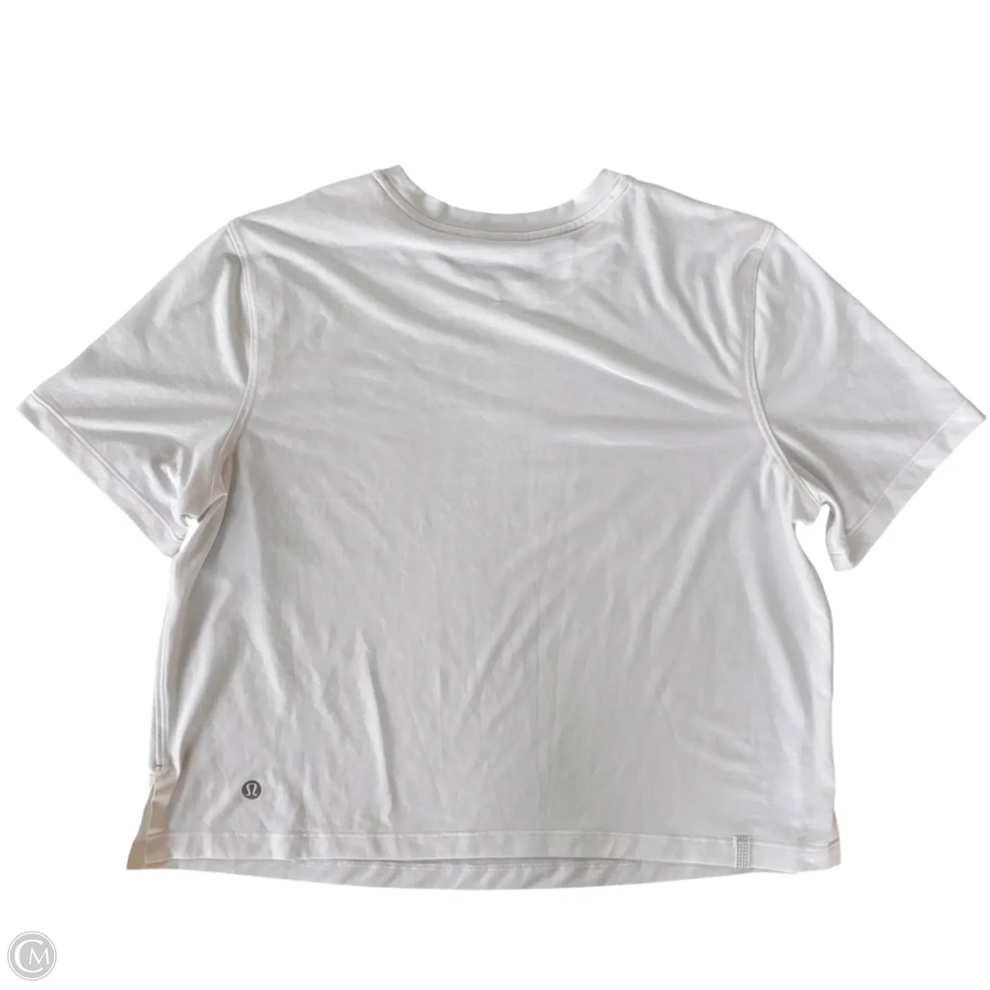 Athletic Top Short Sleeve By Lululemon In White, Size: M