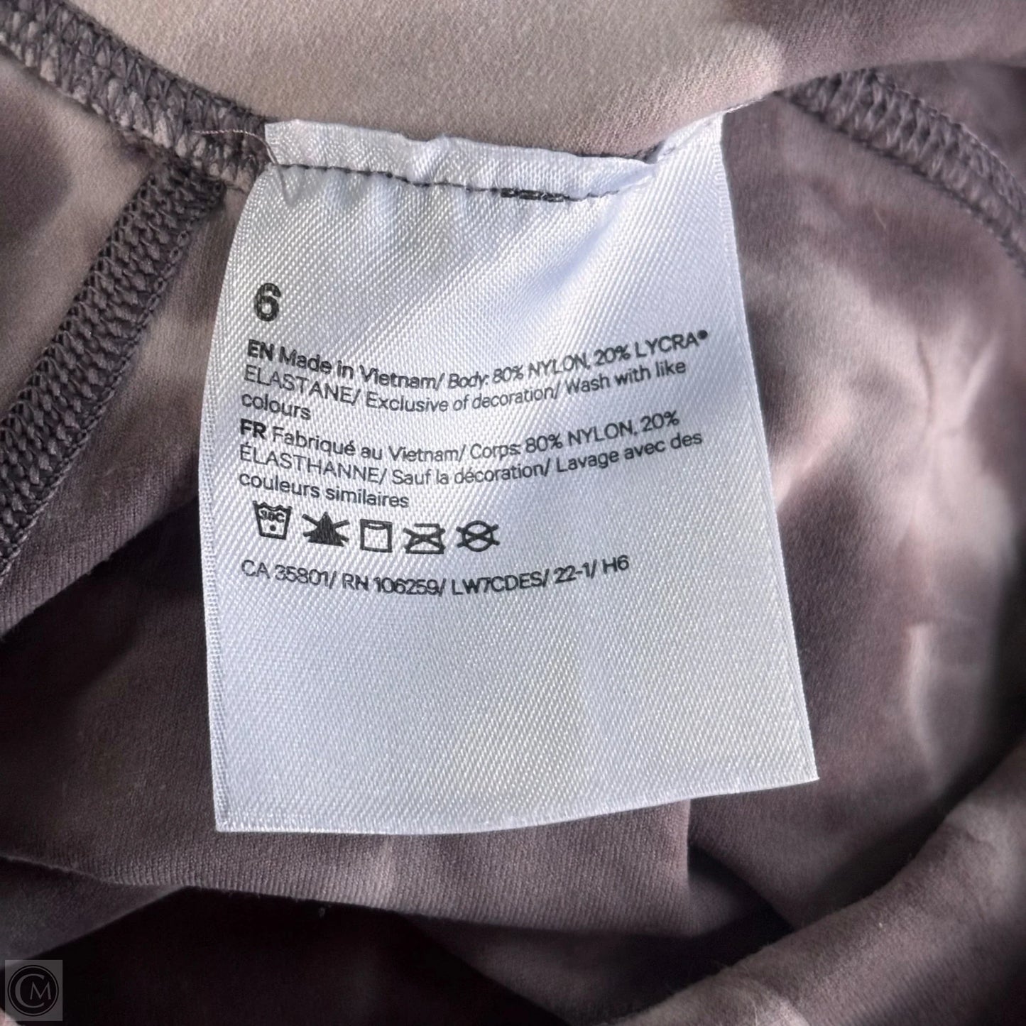 Athletic Shorts By Lululemon In Grey & Purple, Size: S