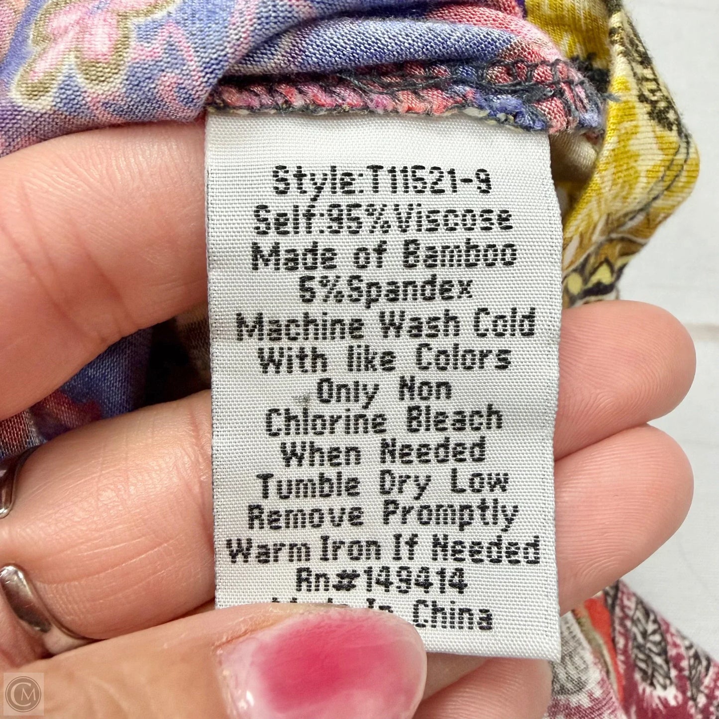 Top Long Sleeve By Johnny Was In Multi-colored, Size: S