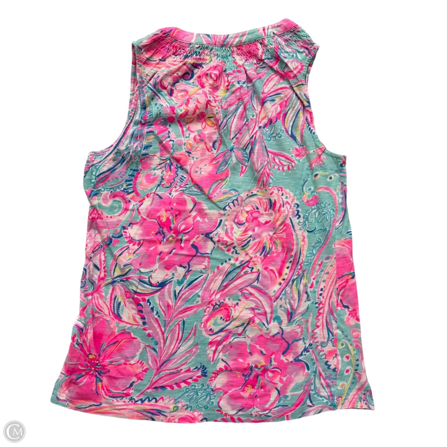 Top Sleeveless Designer By Lilly Pulitzer In Blue & Pink, Size: Xs
