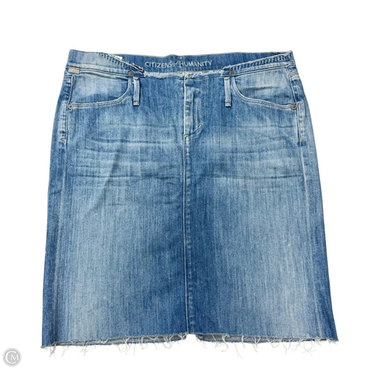 Skirt Midi By Citizens Of Humanity In Blue Denim, Size: 8