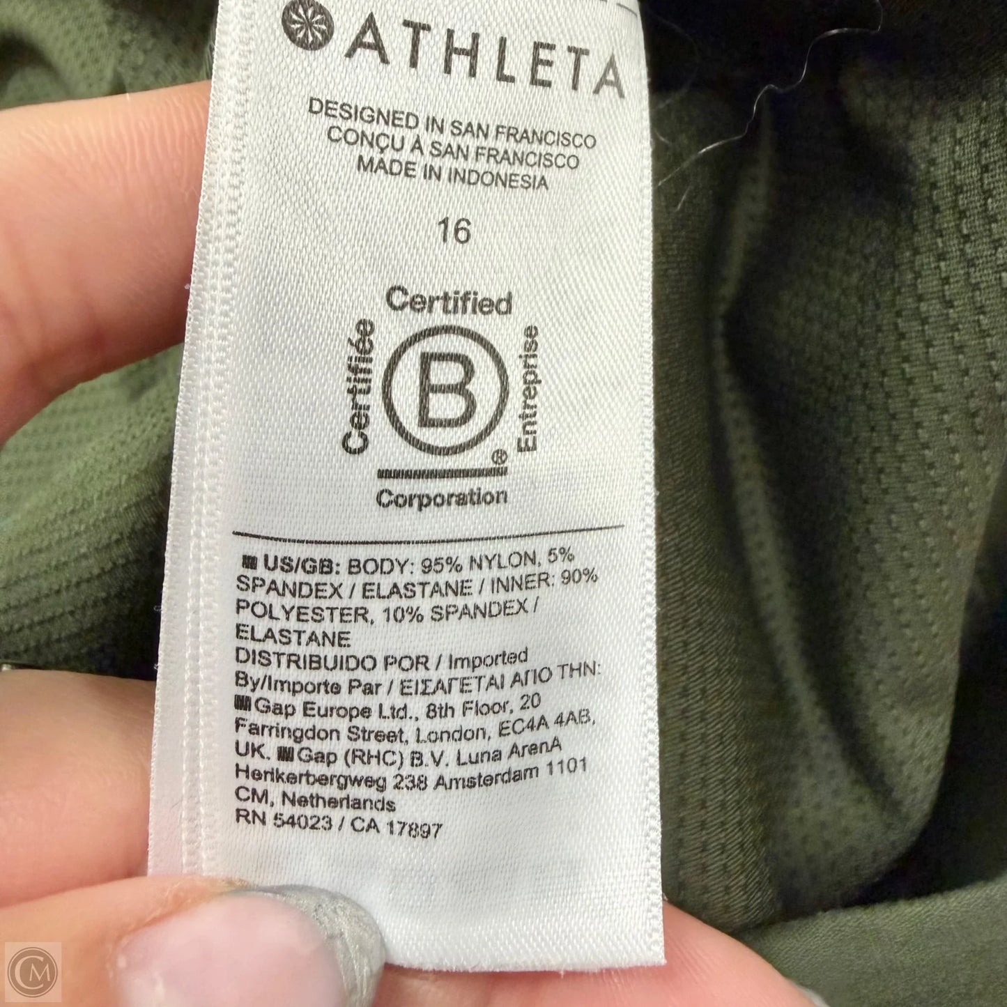 Athletic Skort By Athleta In Green, Size: 16