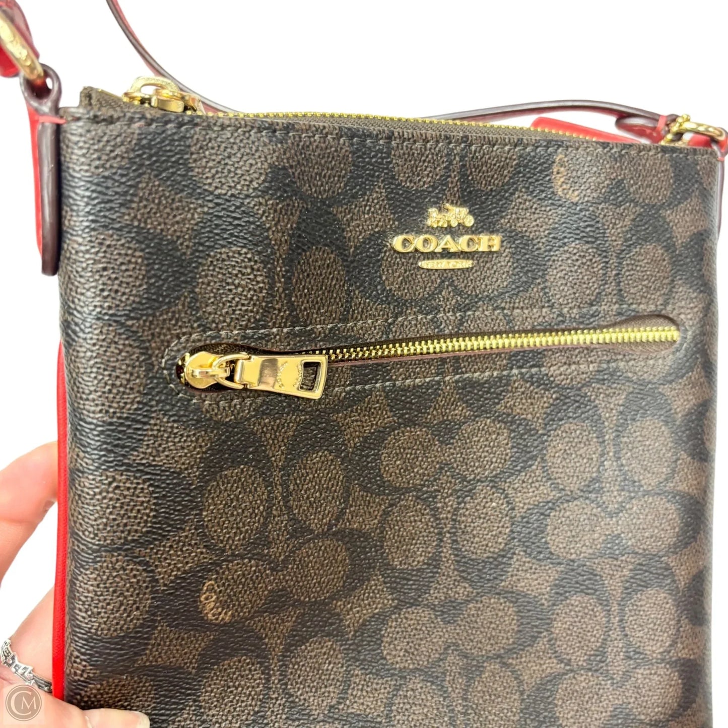 Crossbody Designer By Coach, Size: Small