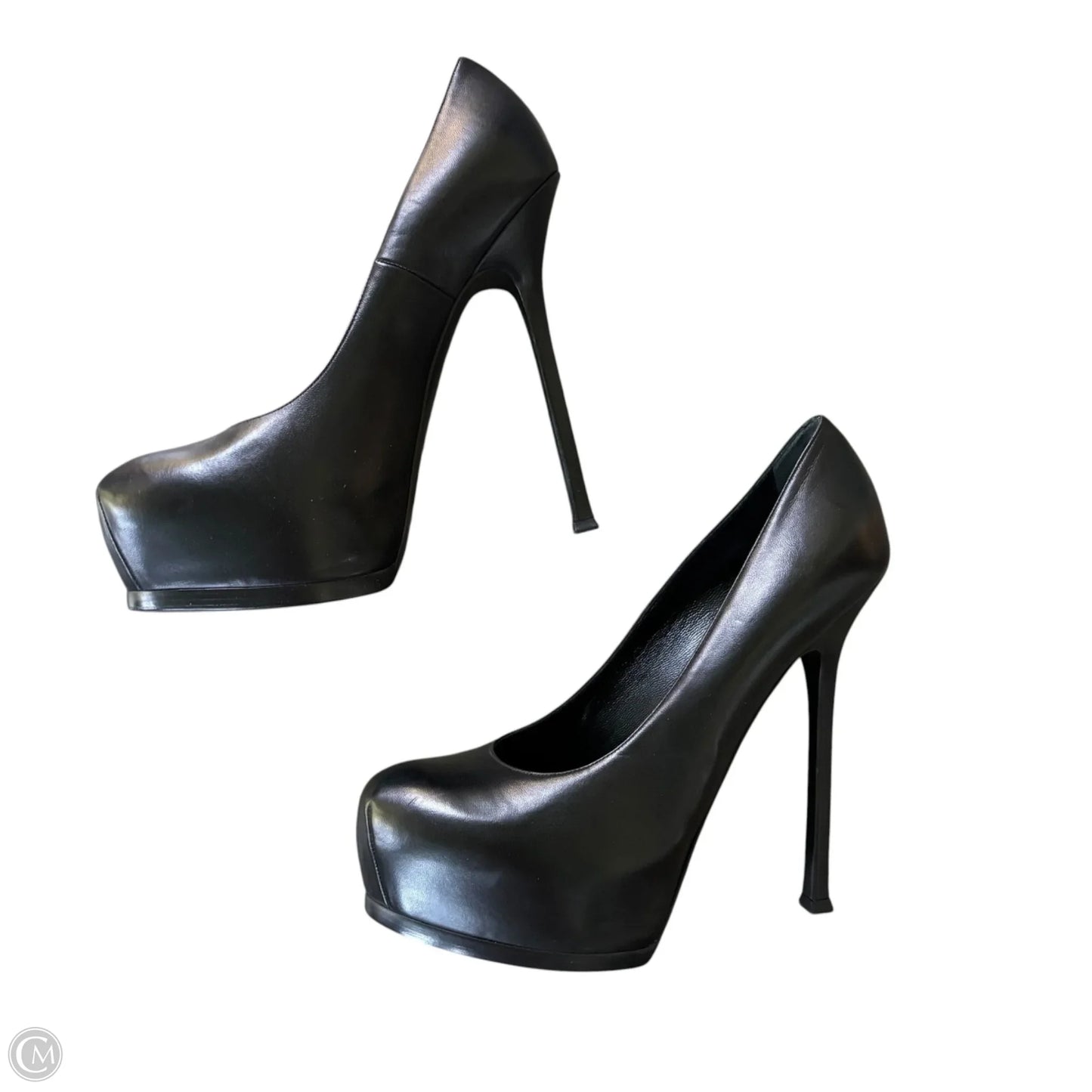 Shoes Luxury Designer By Yves Saint Laurent In Black, Size: 12