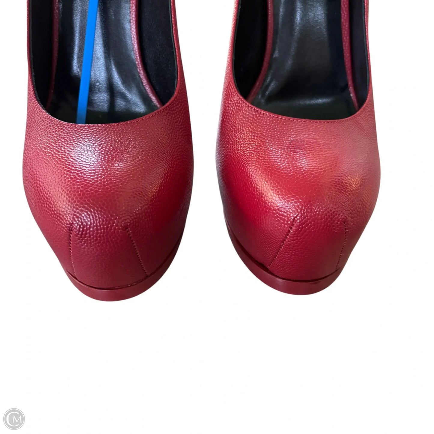 Shoes Luxury Designer By Yves Saint Laurent In Red, Size: 12