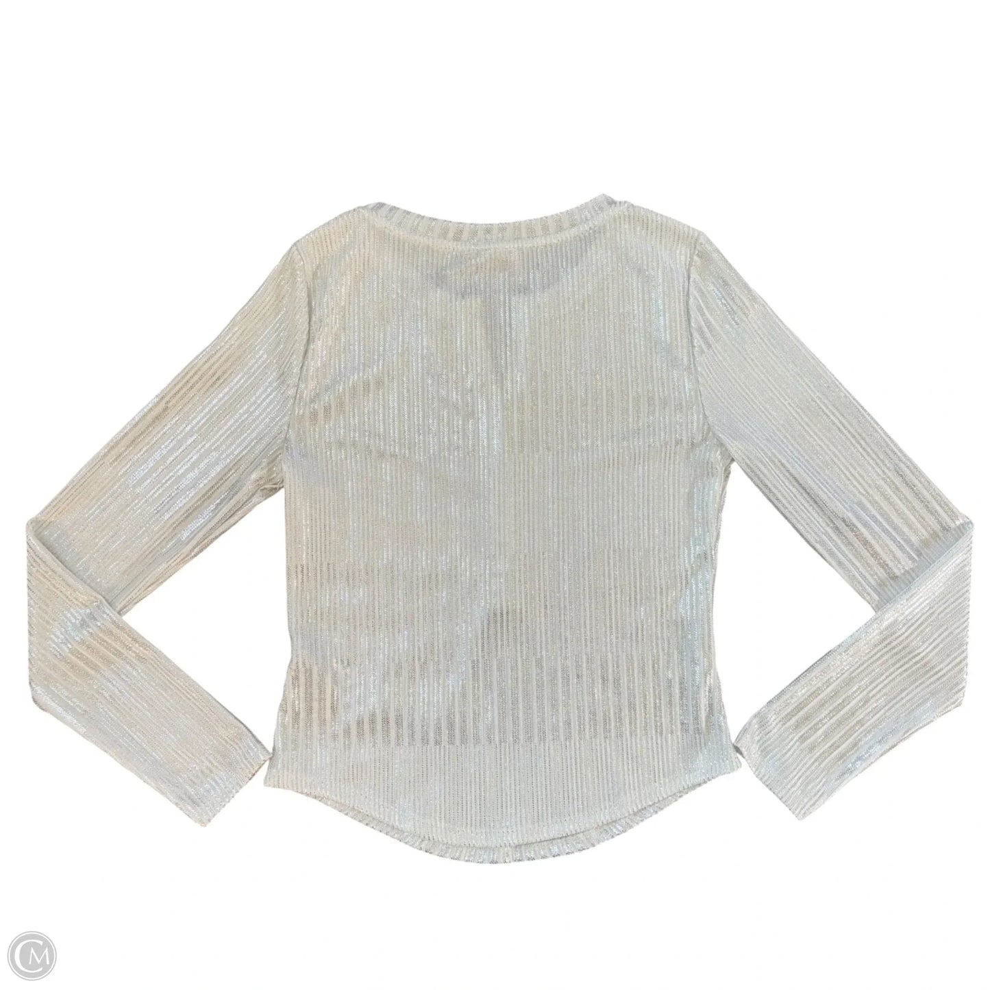 Top Long Sleeve By Pilcro In Silver, Size: S