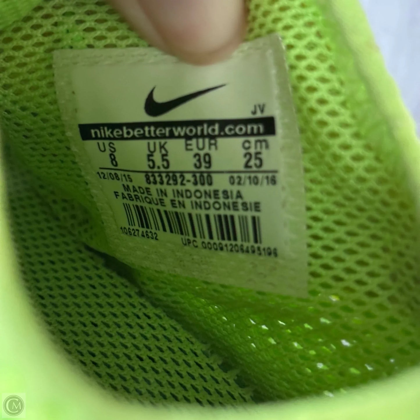 Shoes Athletic By Nike In Green, Size: 8