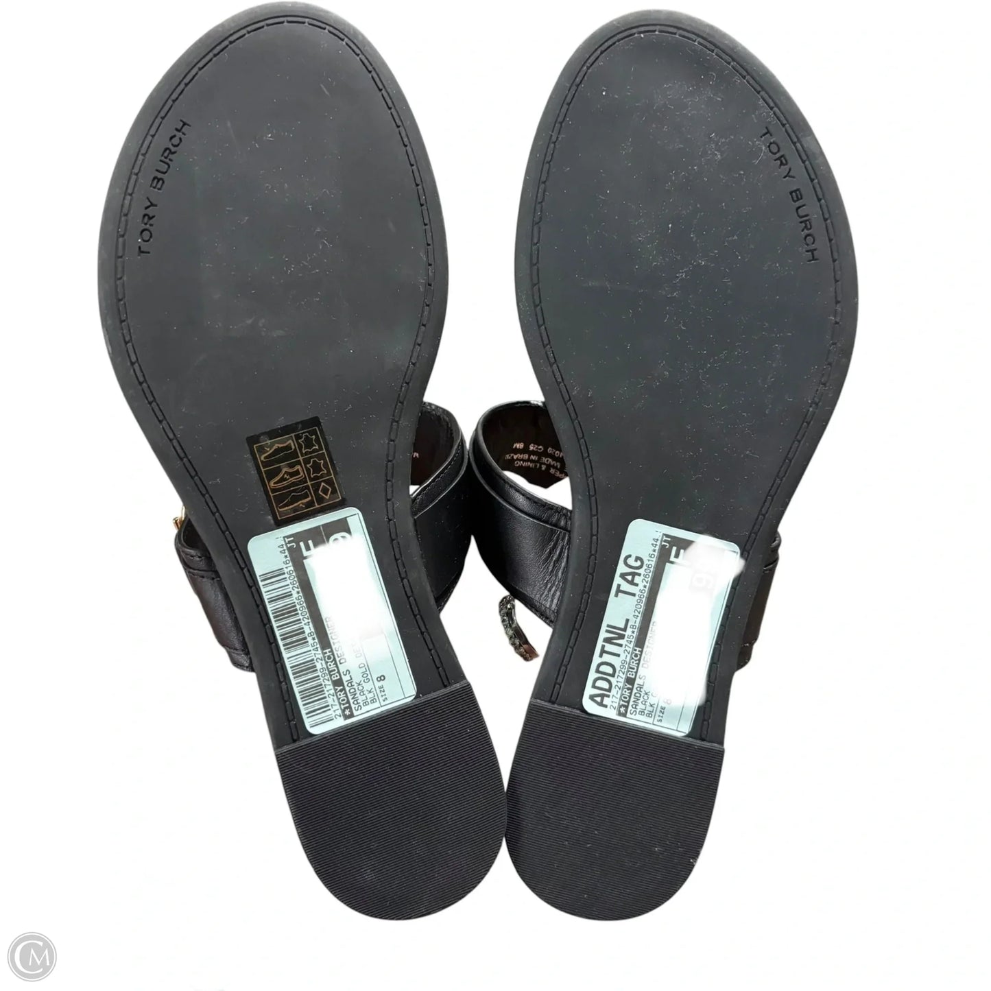 Sandals Designer By Tory Burch In Black, Size: 8