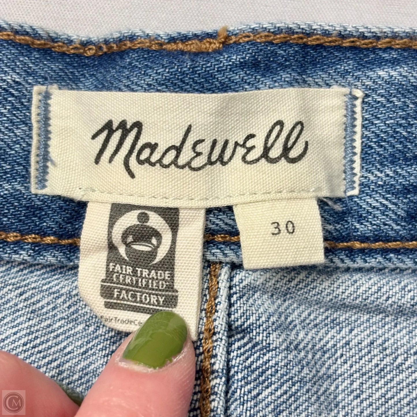 Skirt Mini & Short By Madewell In Blue Denim, Size: 10
