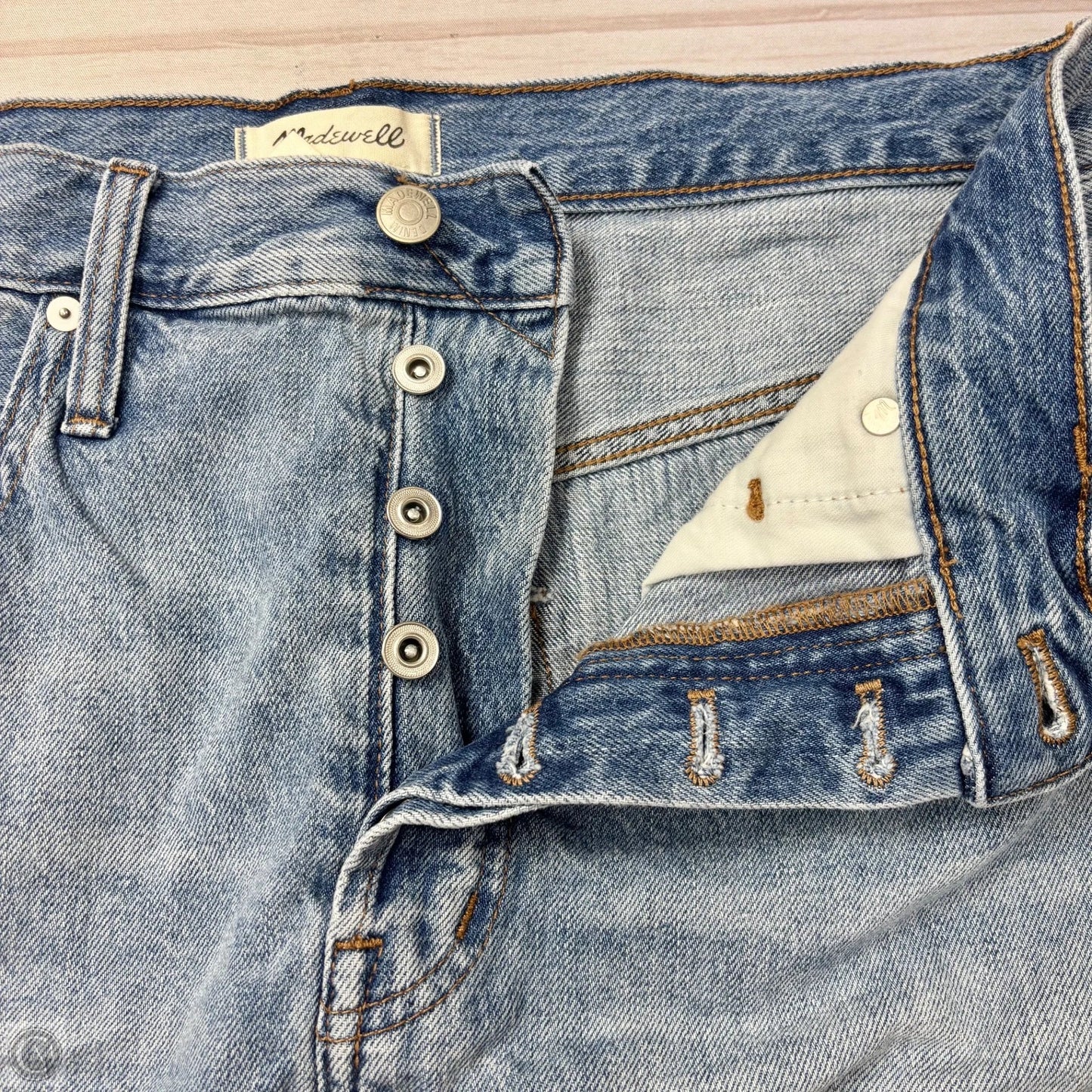 Skirt Mini & Short By Madewell In Blue Denim, Size: 10