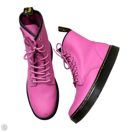 Boots Ankle Flats By Dr Martens In Pink, Size: 10