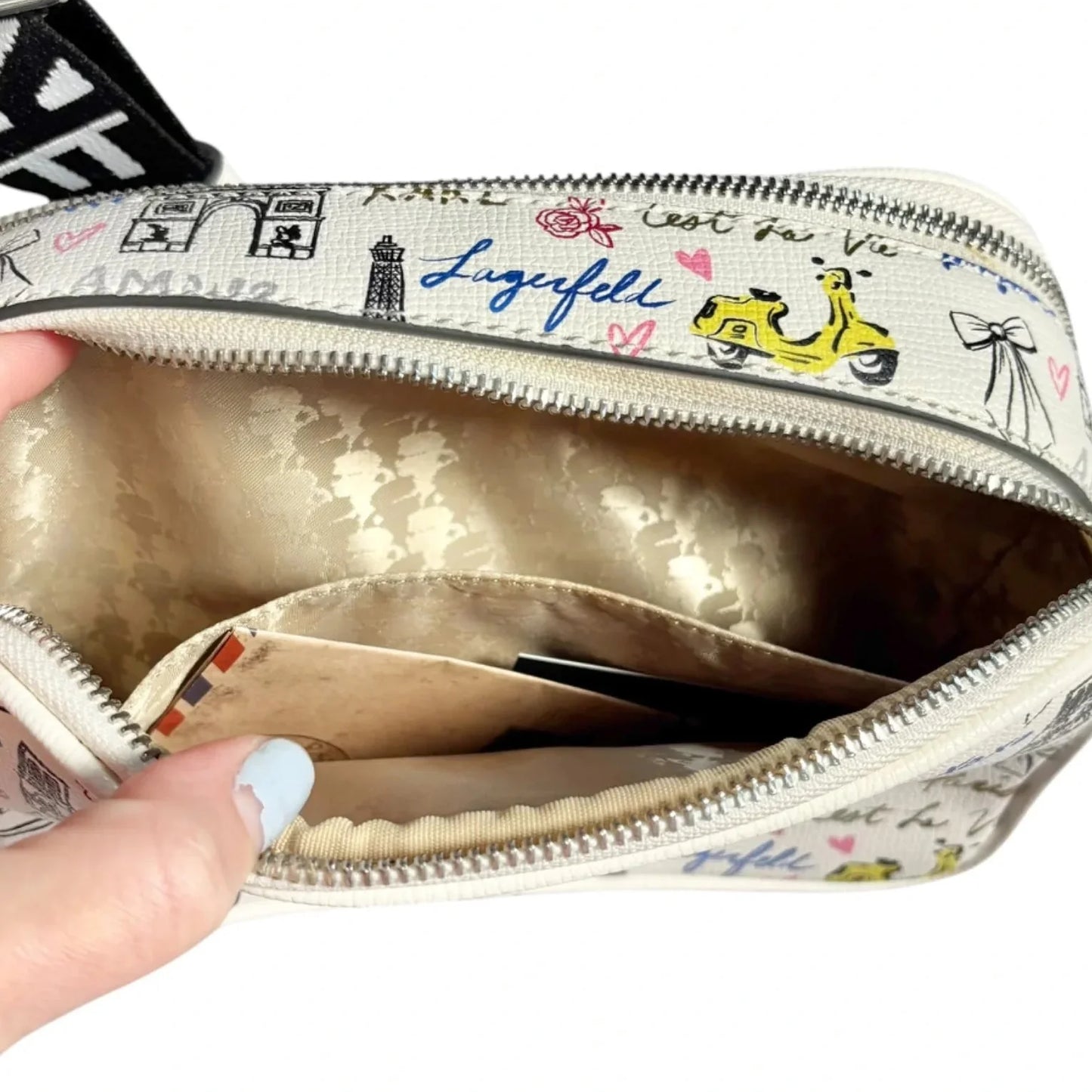 Crossbody Designer By Karl Lagerfeld, Size: Small