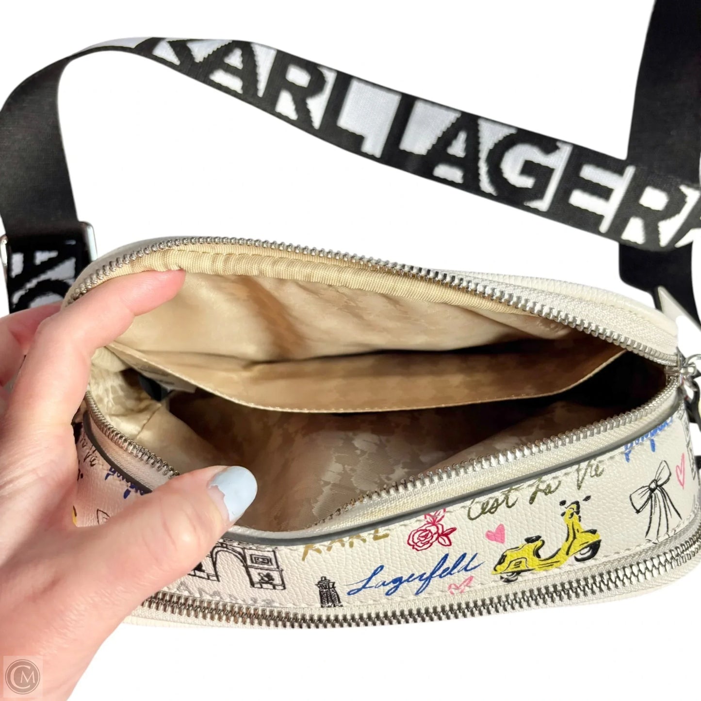 Crossbody Designer By Karl Lagerfeld, Size: Small