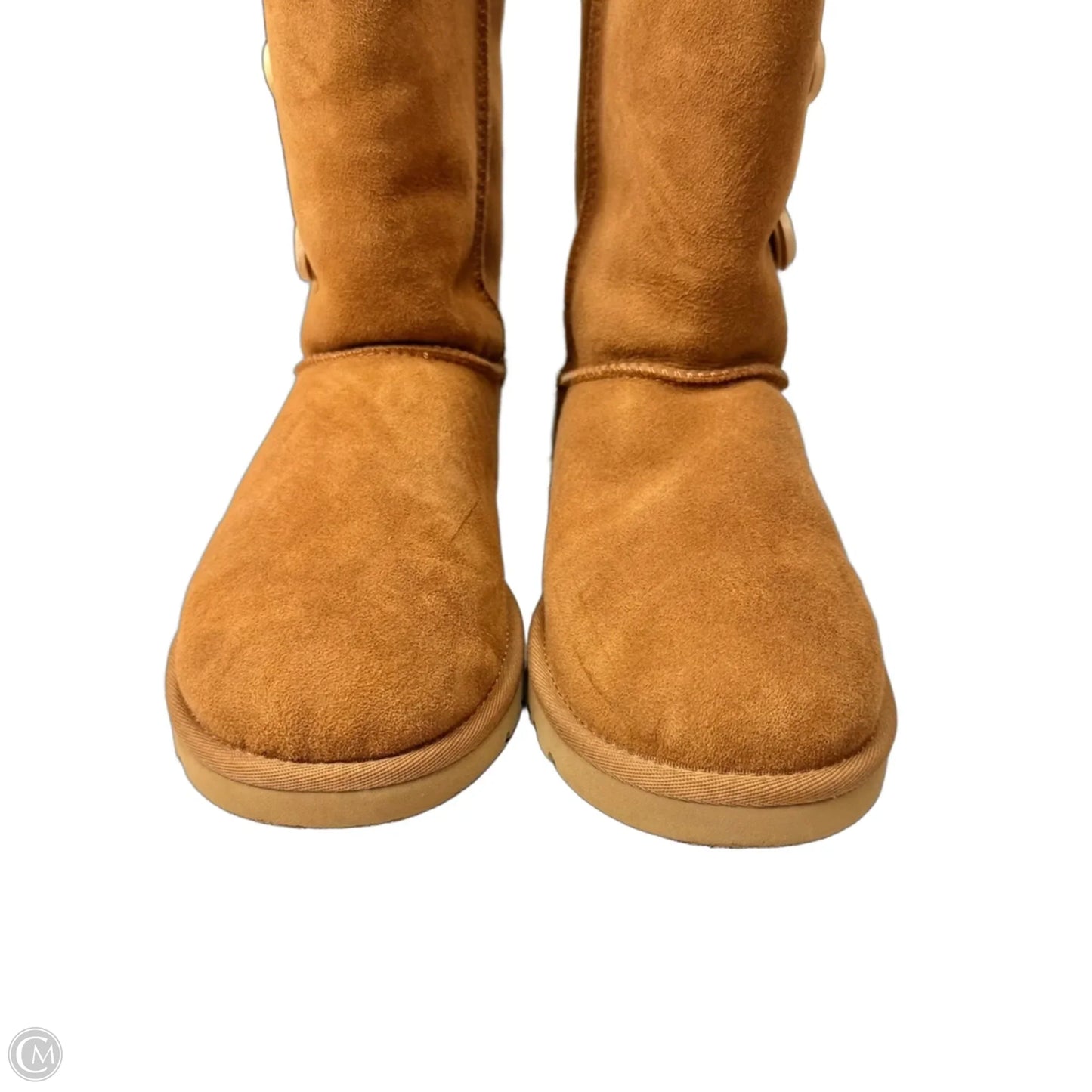 Boots Designer By Ugg In Brown & Cream, Size: 6