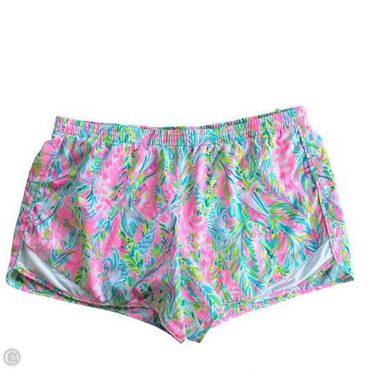 Shorts Designer By Lilly Pulitzer In Pink & White, Size: Xl