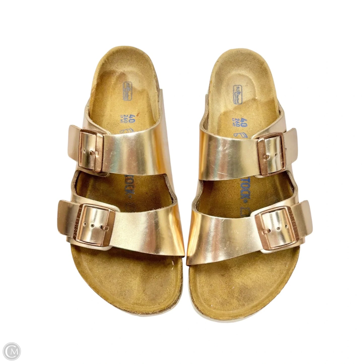 Sandals Flats By Birkenstock In Bronze, Size: 9.5