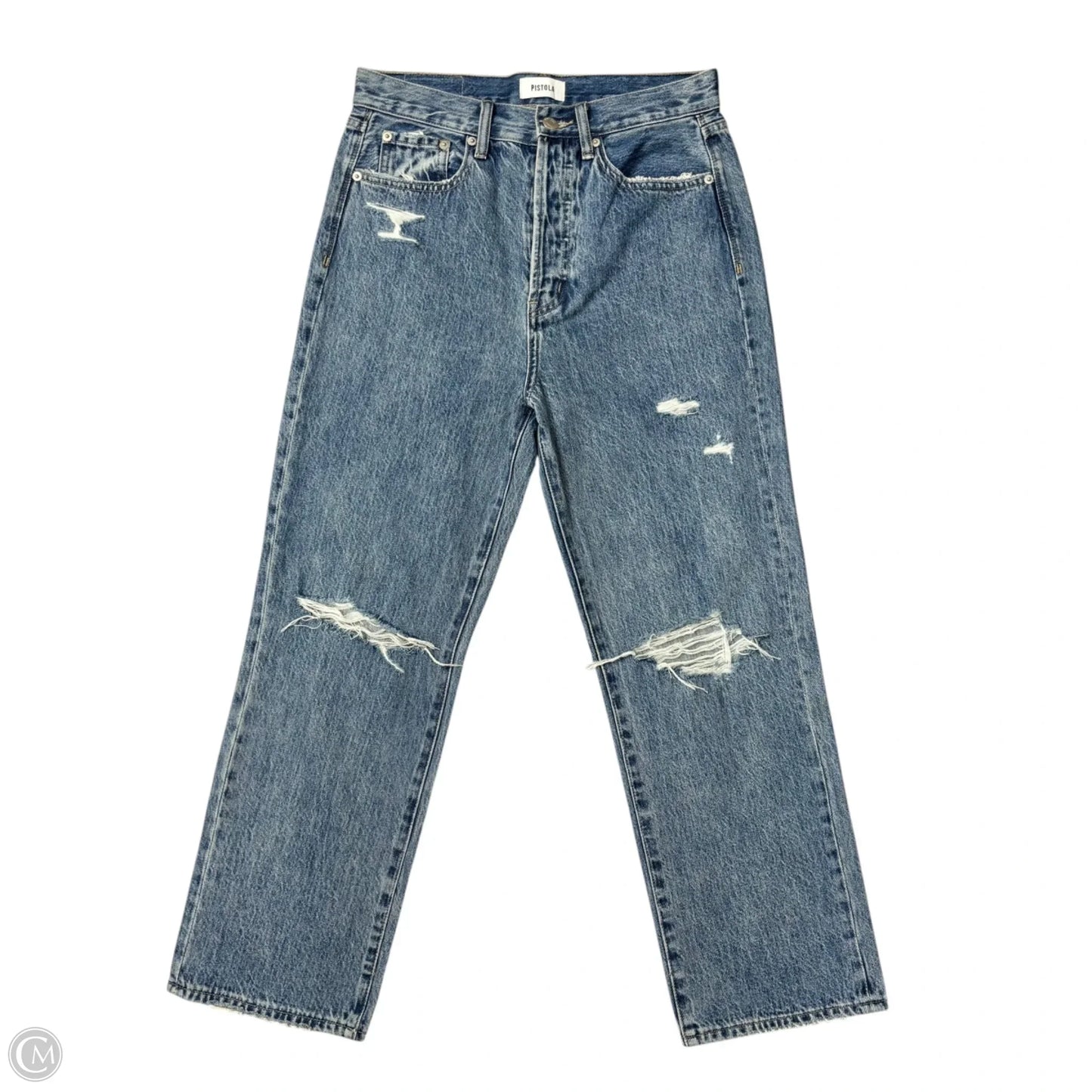 Jeans Straight By Pistola In Blue Denim, Size: 4