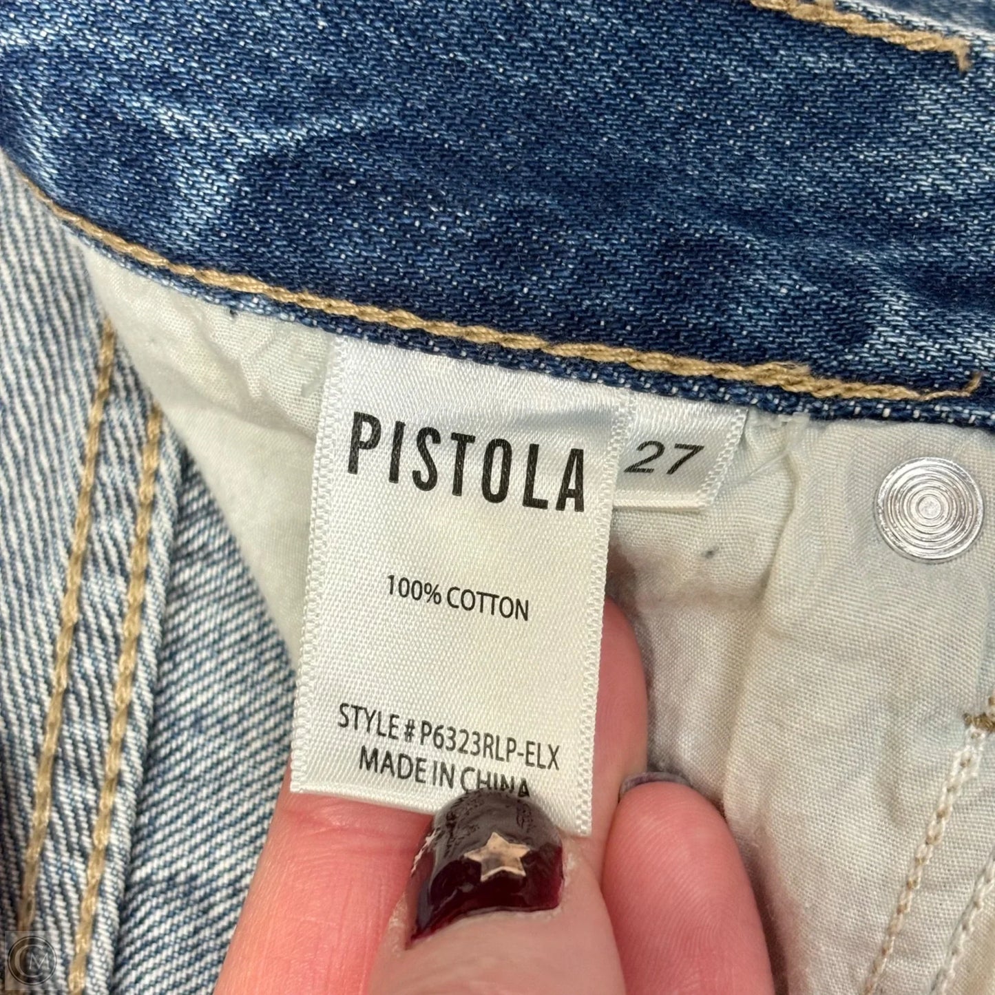 Jeans Straight By Pistola In Blue Denim, Size: 4