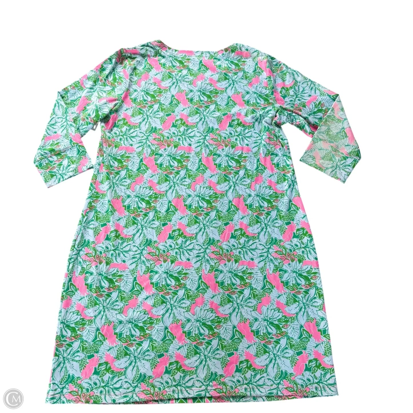 Dress Designer By Lilly Pulitzer In Green & Pink, Size: Xxl