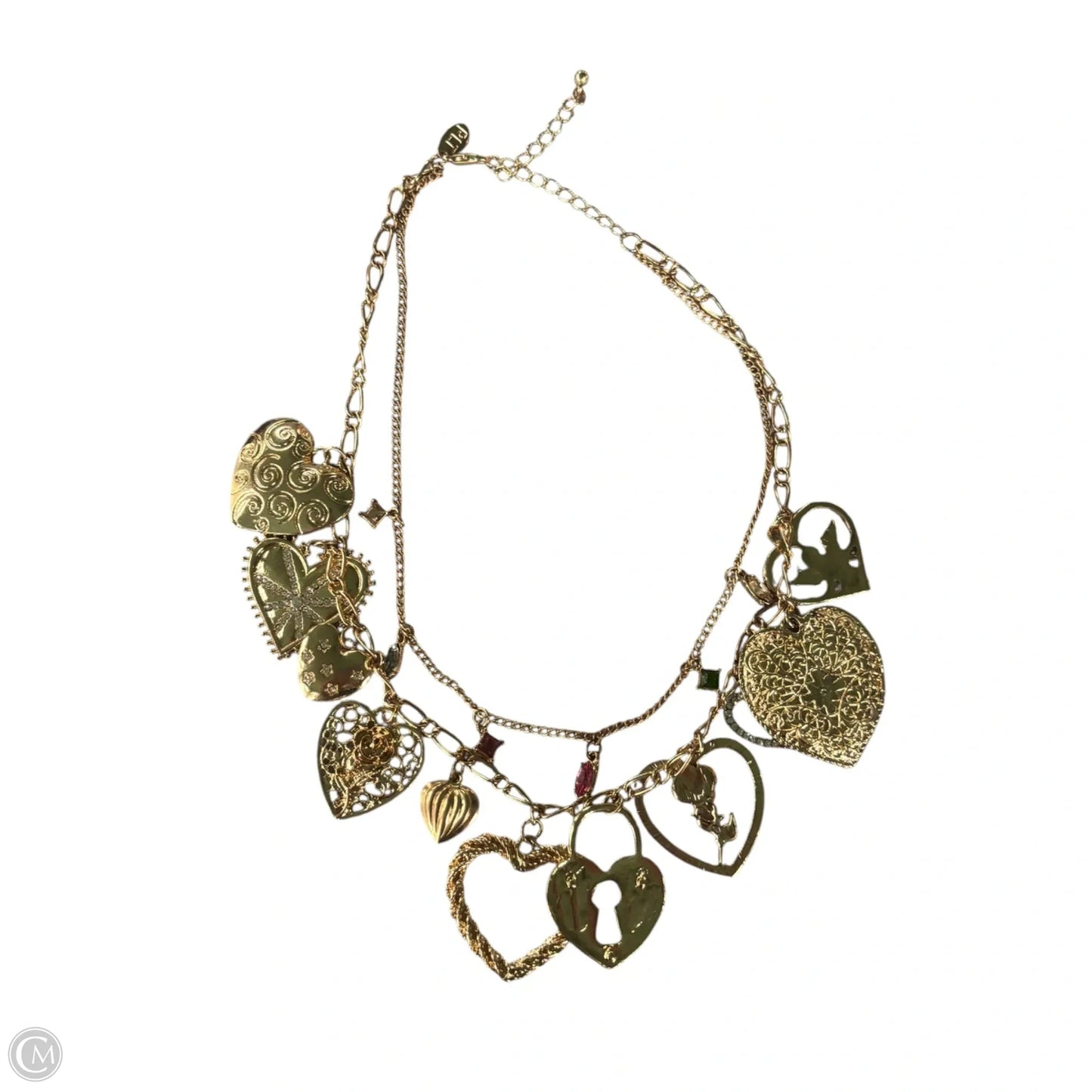 Necklace Layered Hearts