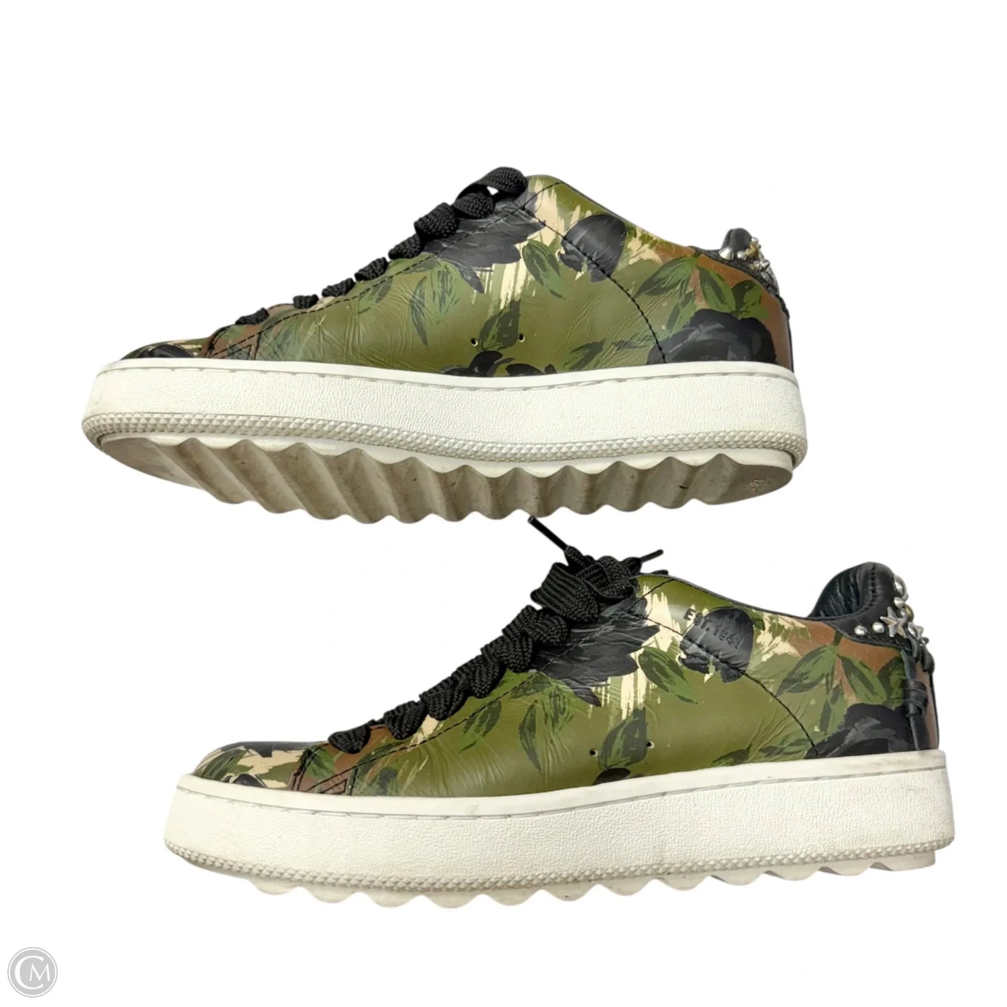 Shoes Designer By Coach In Black & Green, Size: 7