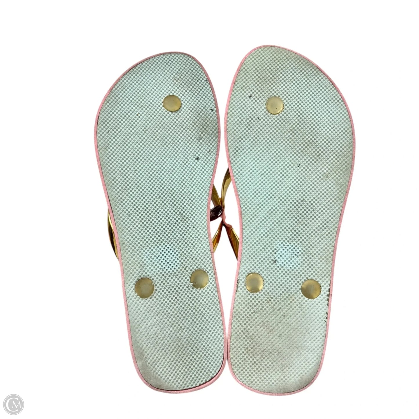 Sandals Designer By Lilly Pulitzer In Blue & Gold, Size: 7