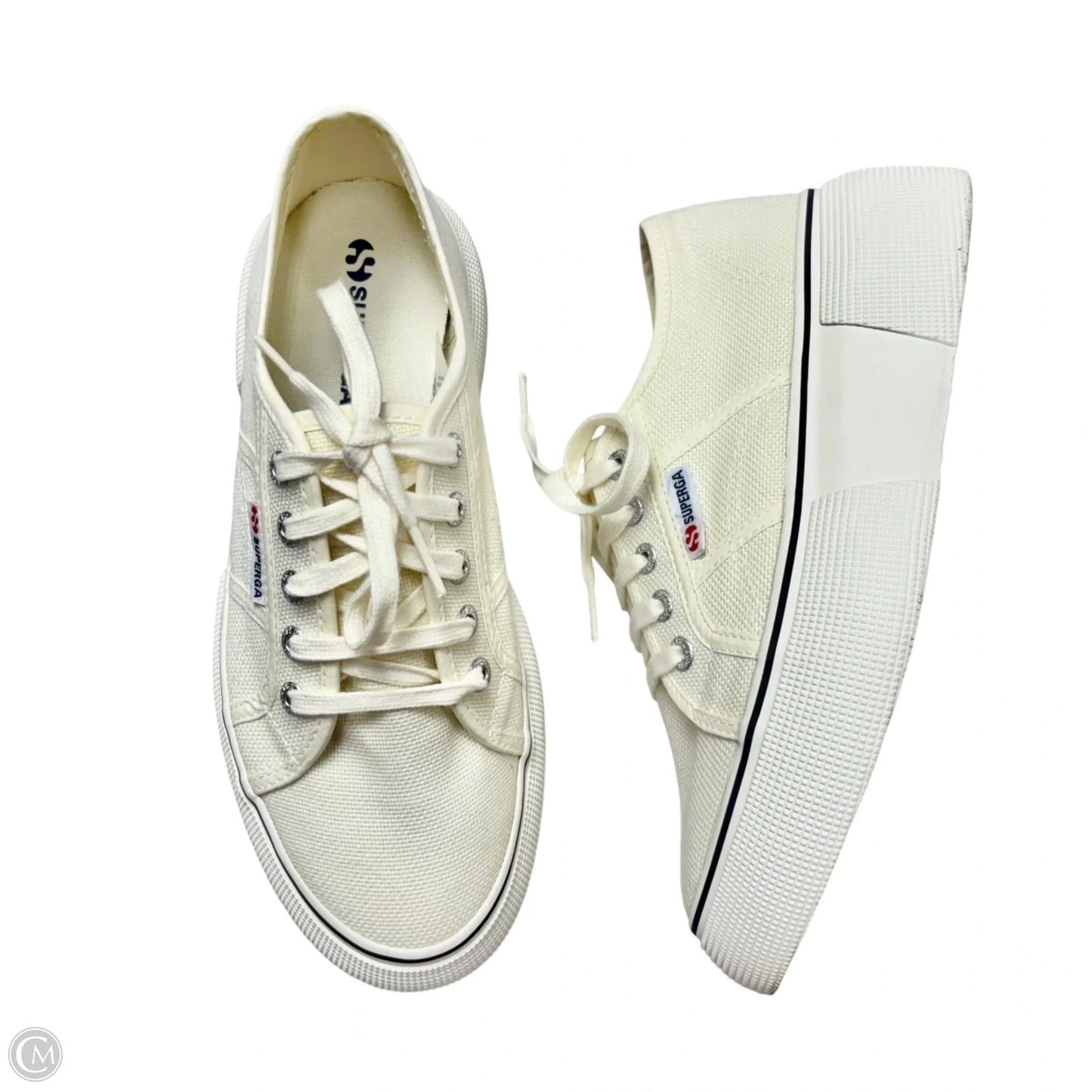 Shoes Sneakers By Superga In Cream, Size: 7.5