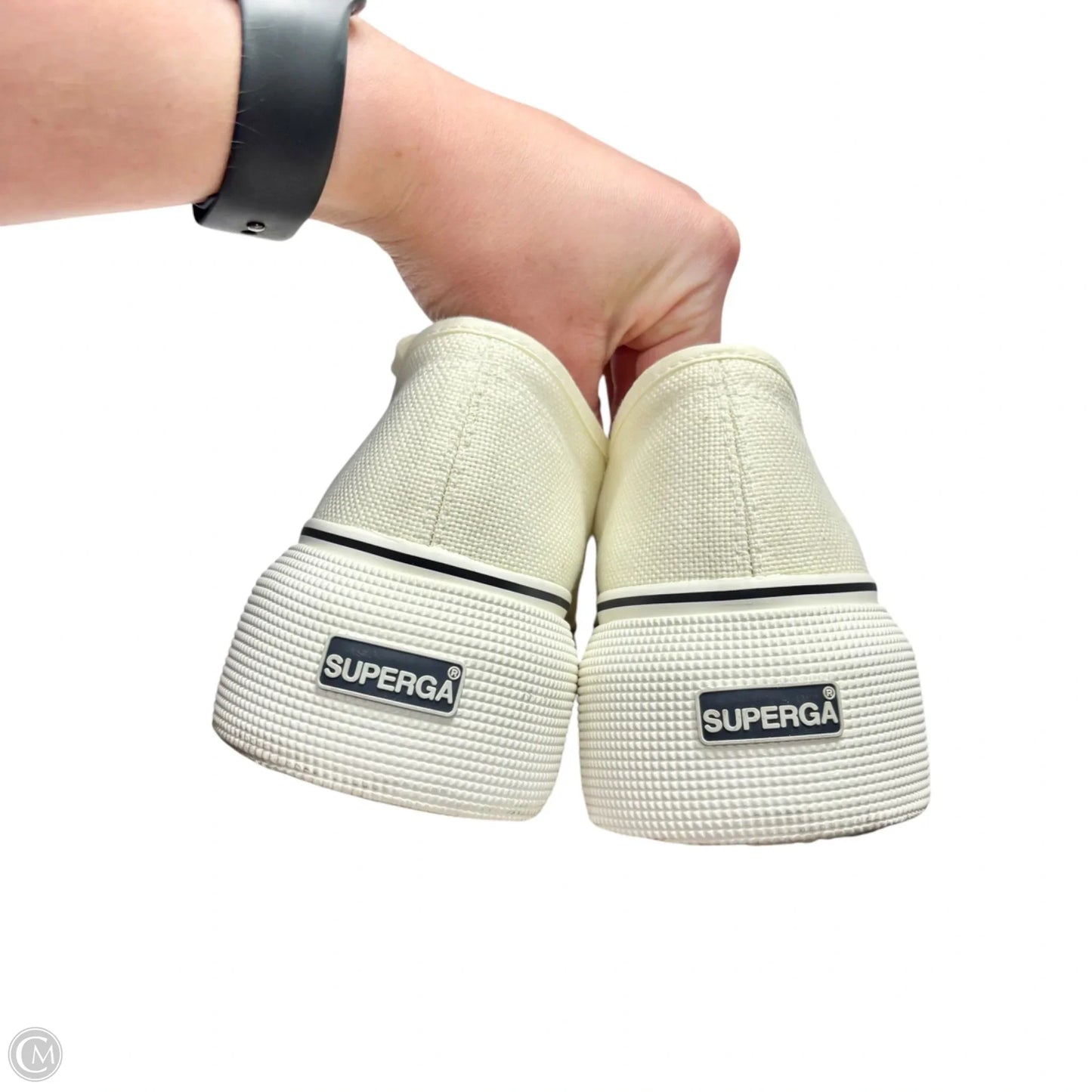 Shoes Sneakers By Superga In Cream, Size: 7.5