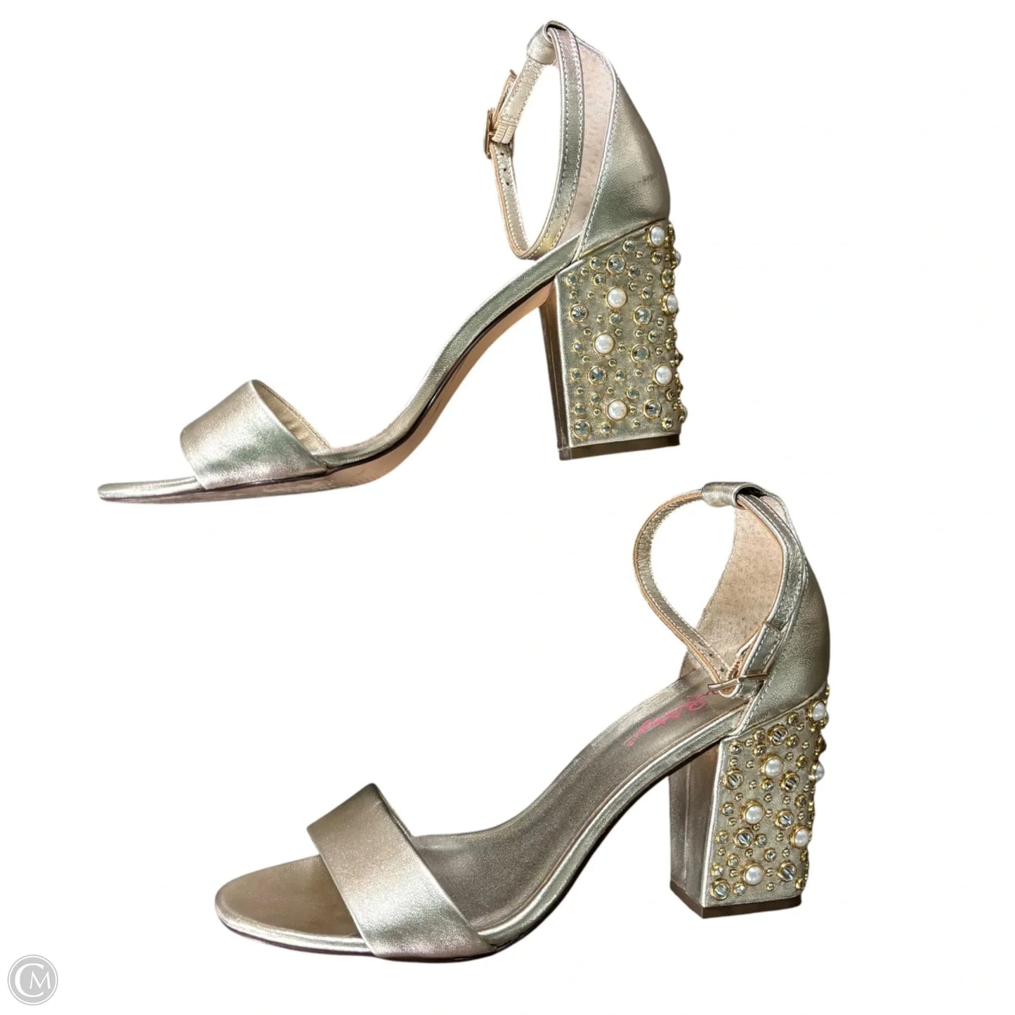 Shoes Designer By Lilly Pulitzer In Gold, Size: 8