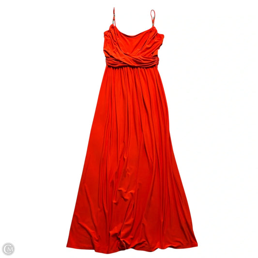 Dress Casual Maxi By Lauren By Ralph Lauren In Orange, Size: 10