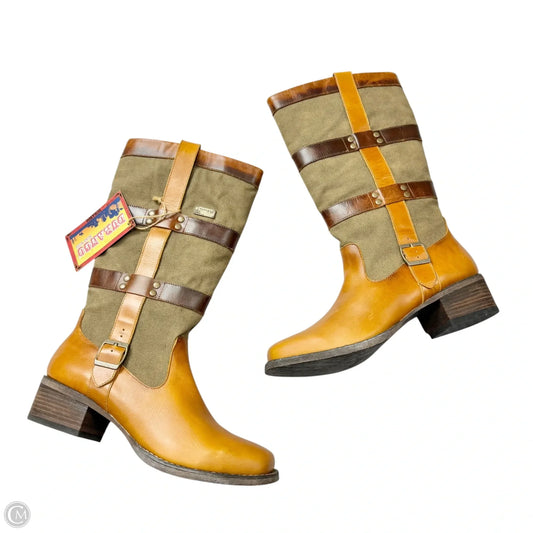 Boots Mid-calf Heels By Durango In Brown & Cream, Size: 9.5